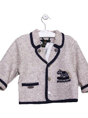 Giesswein Infant Boys Tweed Jacket, Rocking Horse Applique, 18-24 Months NWT
